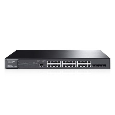 TP-Link JetStream T2600G-28MPS 24-Port Gigabit L2 Managed PoE+ Switch with 4 SFP Slots