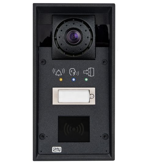 2N Helios IP Force Outdoor Intercom with Wide-angle HD Camera, 1 Button, Pictograms, Card Reader and 10W Speaker - 9151101CHRPW