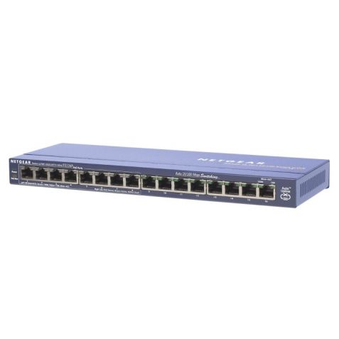 Netgear FS116P Prosafe 16-Port 10/100 Desktop Switch with 8-Port PoE