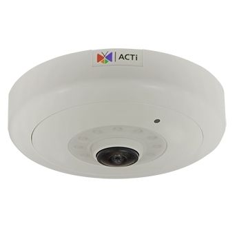 ACTi B511 12MP Indoor Hemispheric Dome with Adaptive IR, WDR, OZT Technology & Fisheye Lens