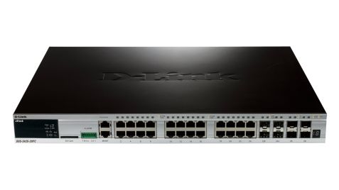 D-Link DGS-3420-28PC 28-Port Gigabit PoE+ Switch with 4 Combo SFP & 4 SFP+ Ports