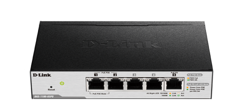 D-Link DGS-1100-05PD 5 Port Gigabit Smart Managed Switch