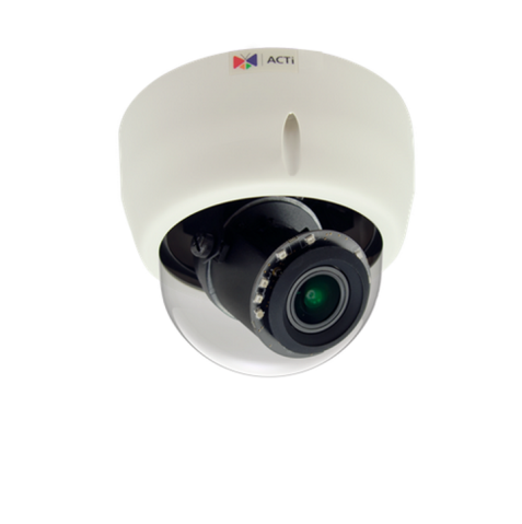 ACTi E618 3MP Indoor Zoom Dome with D/N, Adaptive IR, Superior WDR, 4.3x Zoom Lens