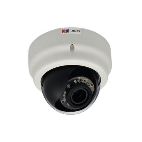 ACTi E65A 3MP Indoor Dome Camera with D/N, Adaptive IR, Superior WDR and Varifocal Lens