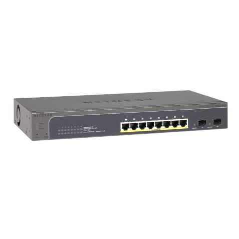Netgear GS510TP ProSAFE 8 Port Gigabit PoE Smart Managed Switch with 2 Gigabit SFP Ports