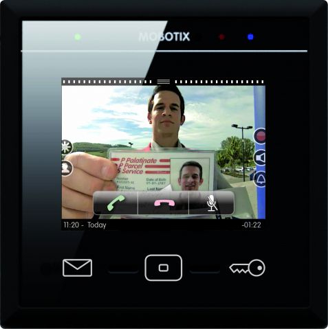 Mobotix Display+ Indoor Remote Station with Touch Screen, Live Video & Two-way Audio - Black