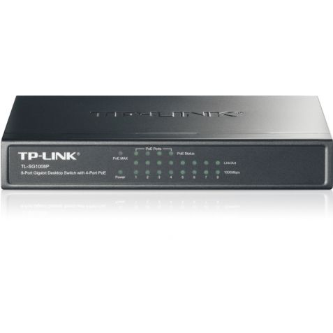TP-Link TL-SG1008P 8-Port Gigabit Desktop Switch with 4 Port PoE