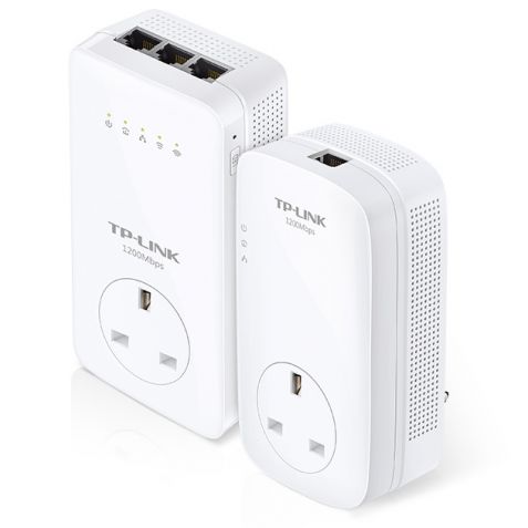 TP-Link TL-WPA8630P 3-Port Gigabit Pass-through Powerline ac Wi-Fi Kit