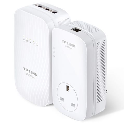 TP-Link TL-WPA8730 3-Port Gigabit Pass-through Powerline ac Wi-Fi Kit