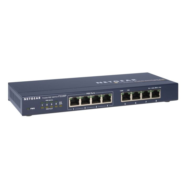 Netgear FS108P Prosafe 8-Port 10/100 Switch with 4-Port PoE