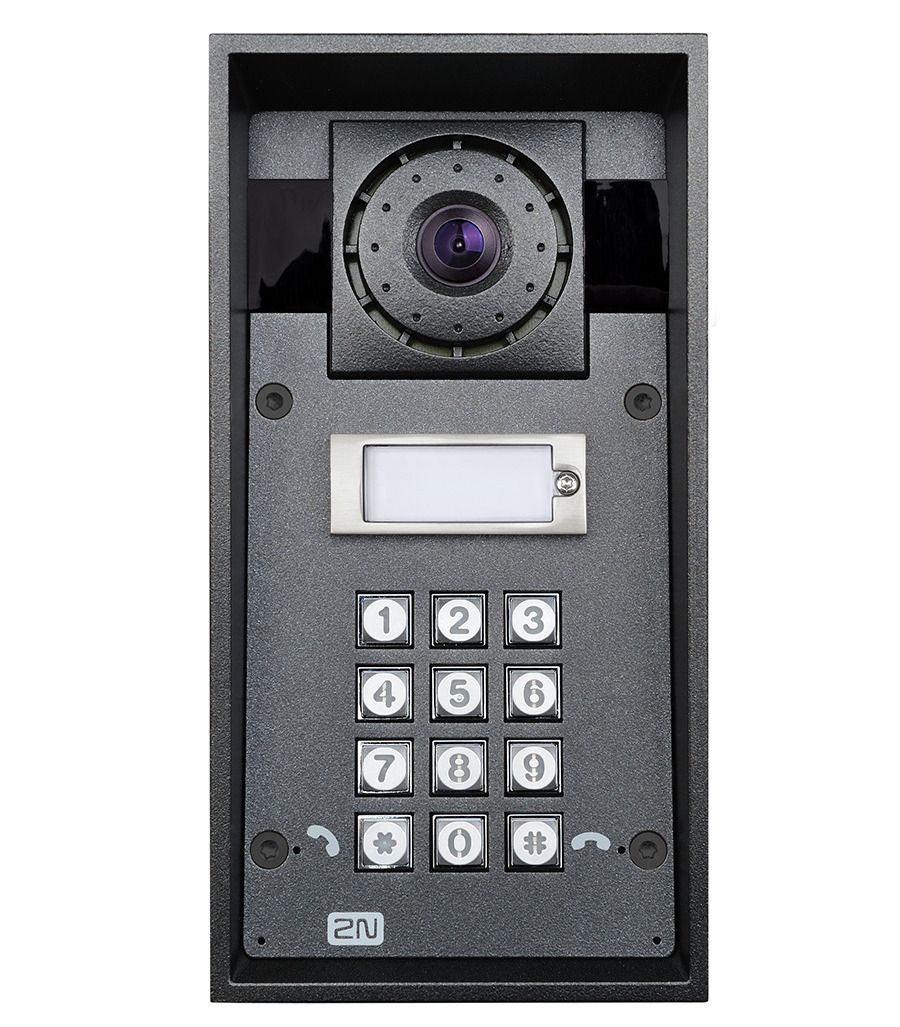 2N Helios IP Force Outdoor Intercom with Wide-angle HD Camera, Numerical Keypad, 1 Button and 10W Speaker - 9151101CHKW
