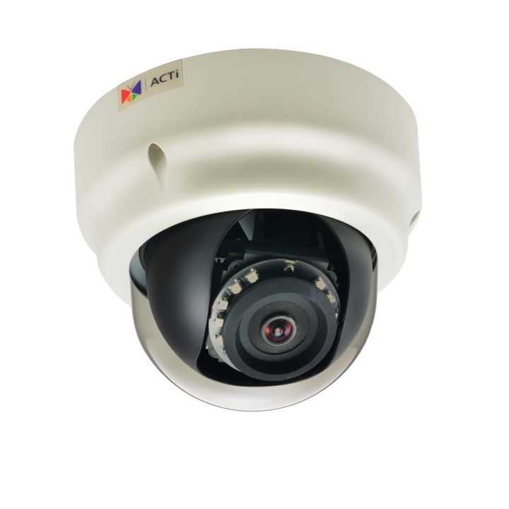 ACTi B53 3MP Indoor Dome Camera with D/N, Adaptive IR, Superior WDR, and a Fixed 1.9mm Lens