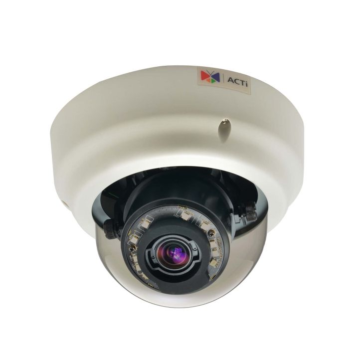 ACTi B67 3MP Indoor Zoom Dome Camera with Adaptive IR, Superior WDR and 3x Zoom Lens