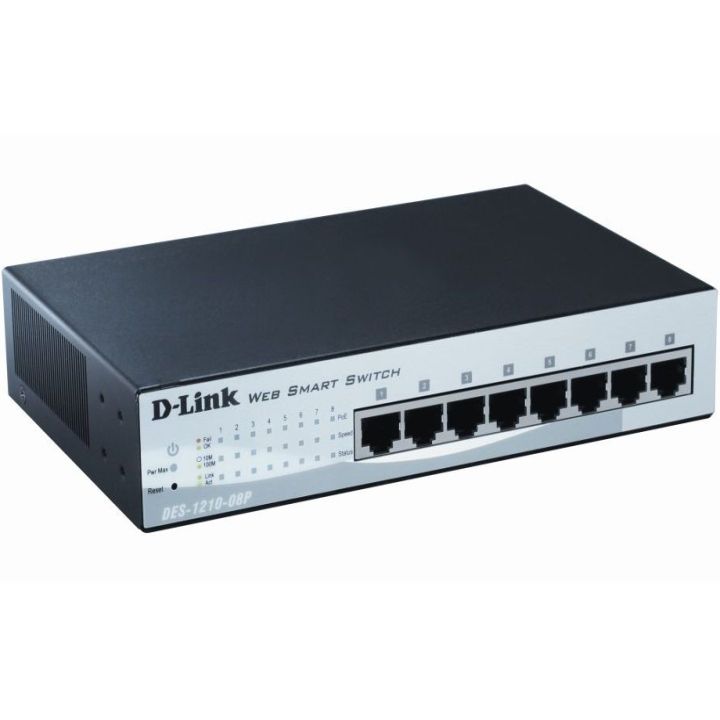 D-Link DES-1210-08P 8 Port Smart PoE Switch 