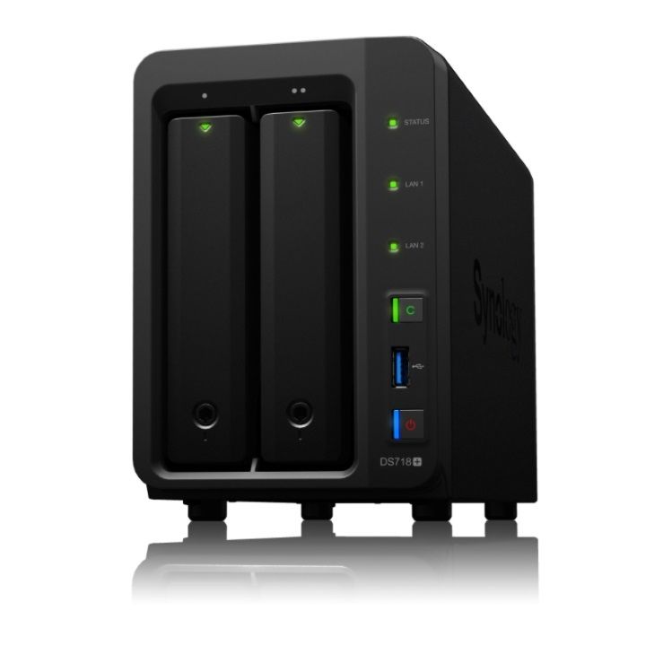 Synology DiskStation DS718+ 2 Bay Desktop NAS Enclosure