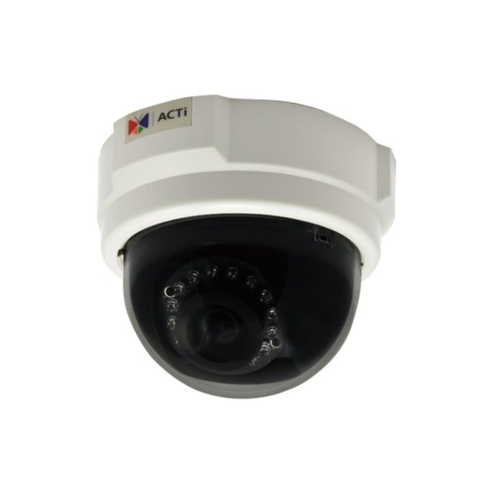 ACTi E53 3MP Indoor Dome Camera with D/N, IR, Basic WDR and a Fixed 3.6mm Lens