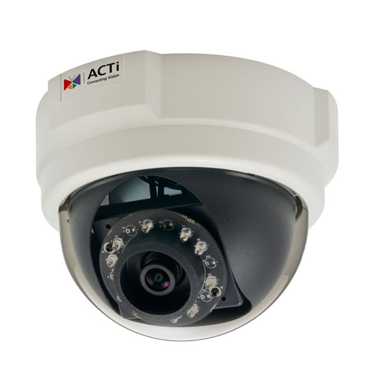 ACTi E58 2MP Indoor Dome Camera with D/N, IR, Basic WDR, SLLS and Fixed 3.6mm Lens 