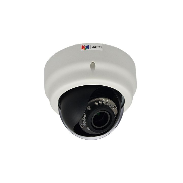 ACTi E62A 3MP Indoor Dome Camera with D/N, Adaptive IR, Basic WDR and Varifocal Lens