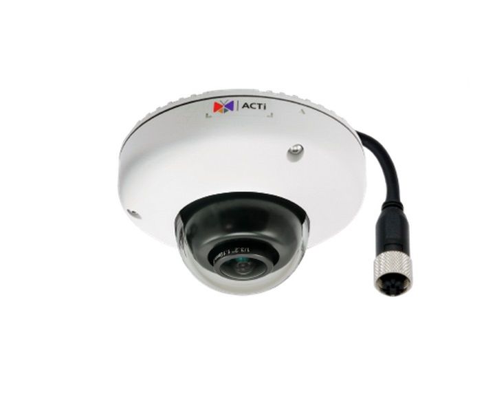 ACTi E921M 5MP Outdoor Mini Fisheye Dome Camera with Basic WDR, M12 Connector and Fixed 1.19mm Lens