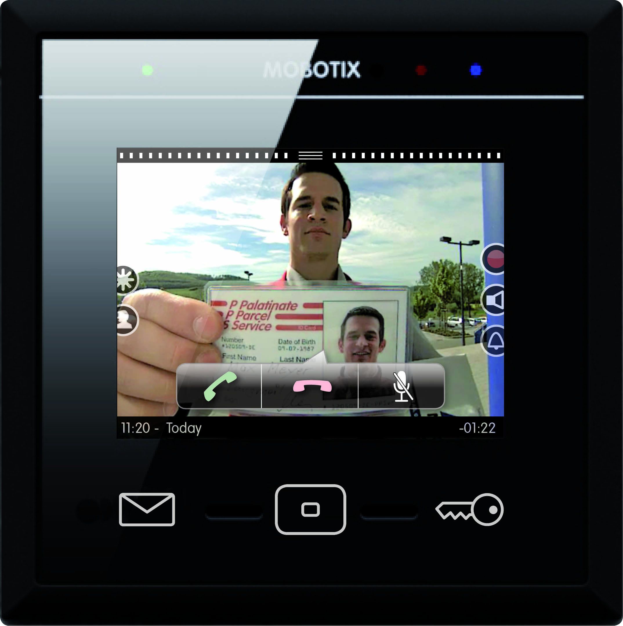 Mobotix Display+ Indoor Remote Station with Touch Screen, Live Video & Two-way Audio - Black