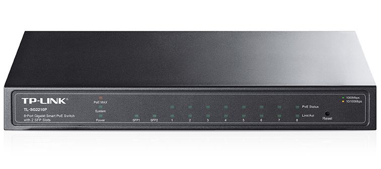 TP-Link TL-SG2210P 8-Port Gigabit Smart PoE Switch with 2 SFP Slots