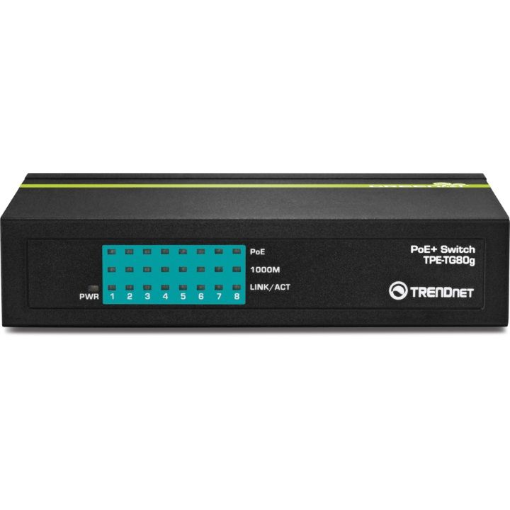 Trendnet TPE-TG80g 8 Port Gigabit Greennet Power over Ethernet+ Switch