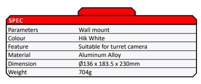 Table for DS-2CD1473ZJ-135