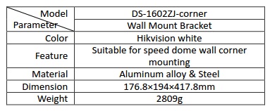 Hikvision DS-1602ZJ-CORNER Wall Mount Corner Bracket
