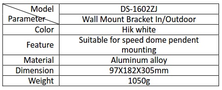 Hikvision DS-1602ZJ Wall Mount Bracket