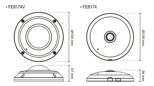 Vivotek FE8174V 5MP Fisheye Fixed Dome Network Camera