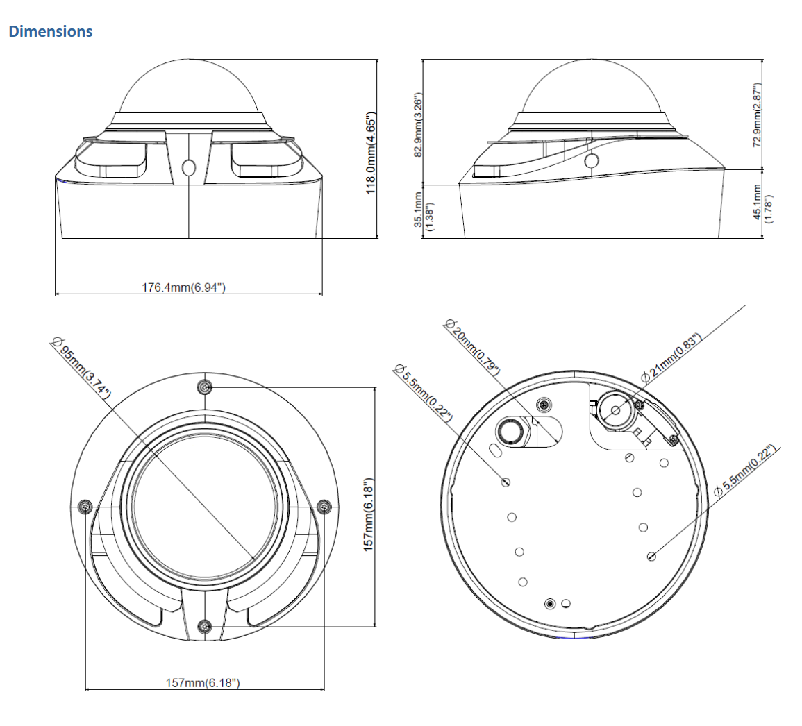 Geovision GV-VD4711 Dimensions
