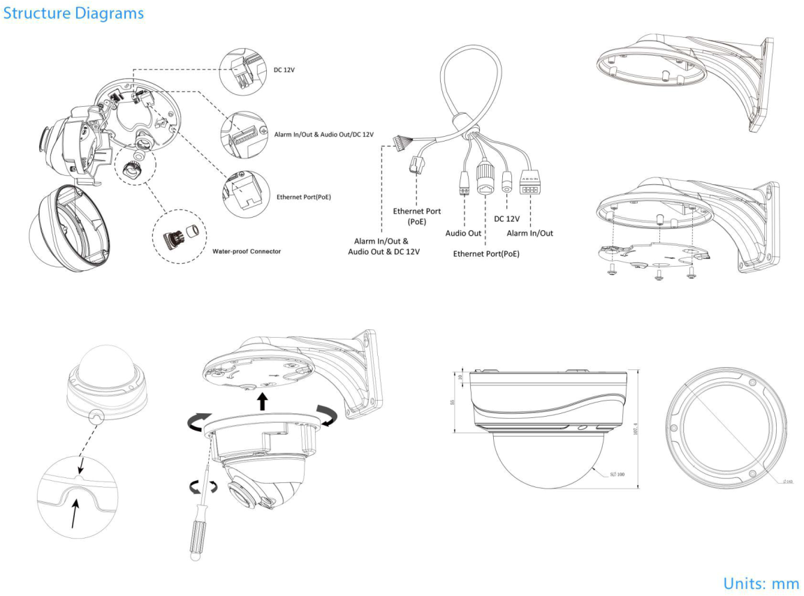 Milesight Pro Dome Dimensions