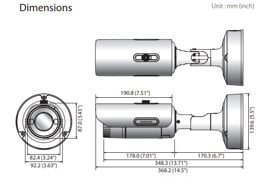 PNO-9080R Dimensions
