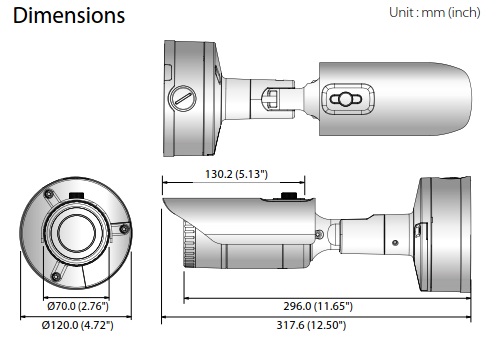 XNO-80x0R Dimensions