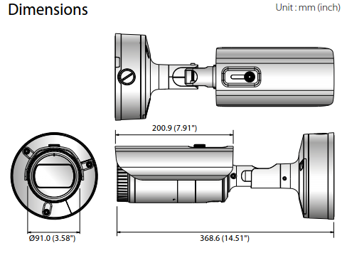 XNO-8080R Dimensions