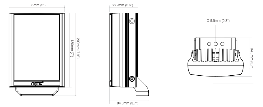 raytec var2-poe-i8-1 dimensions