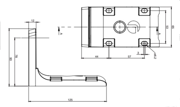 rayTEC wall bracket dimensions