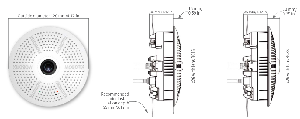 Mobotix c26 Dimensions
