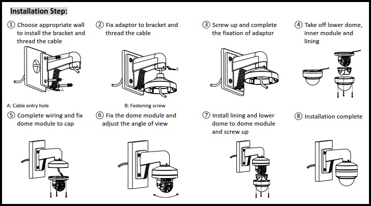 Hikvision DS-1272ZJ-110 Wall Mount Bracket