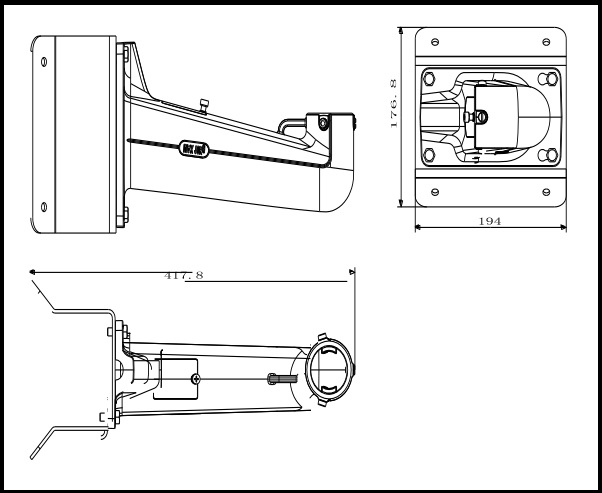 Hikvision DS-1602ZJ-CORNER Wall Mount Corner Bracket