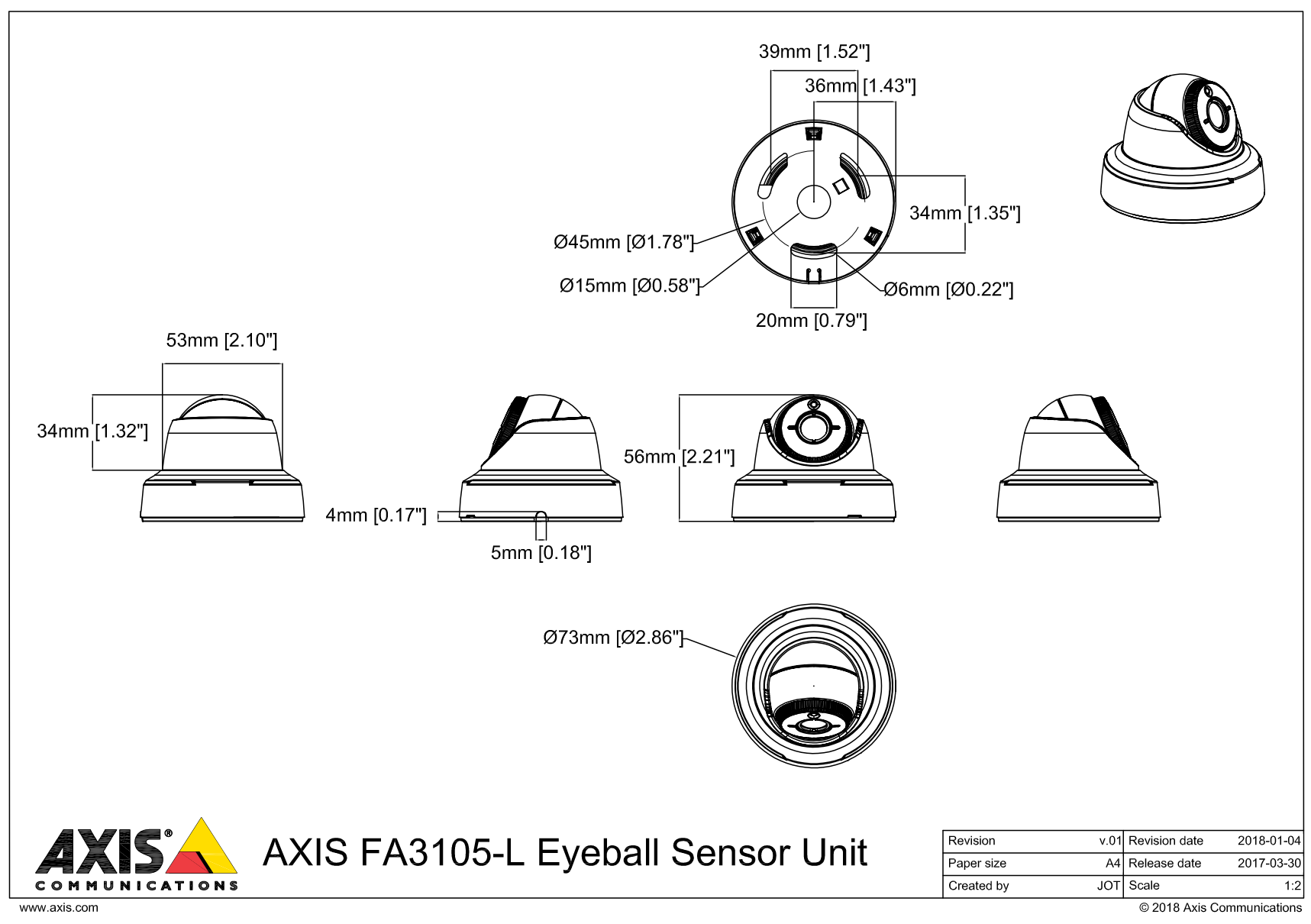 FA3105-L Dimensions