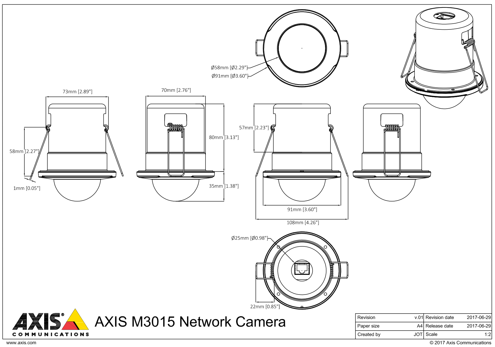 M3015 Dimensions