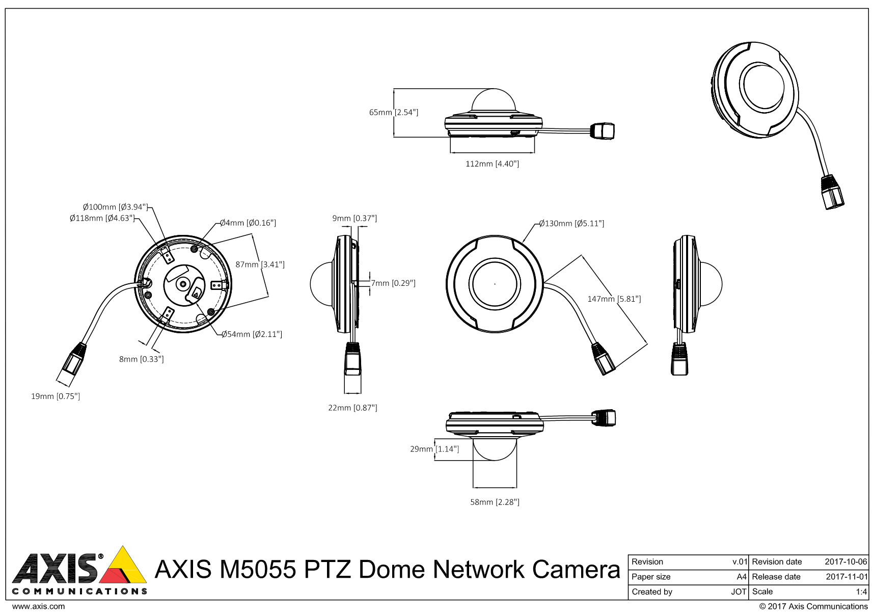 M5055 Dimensions M5055