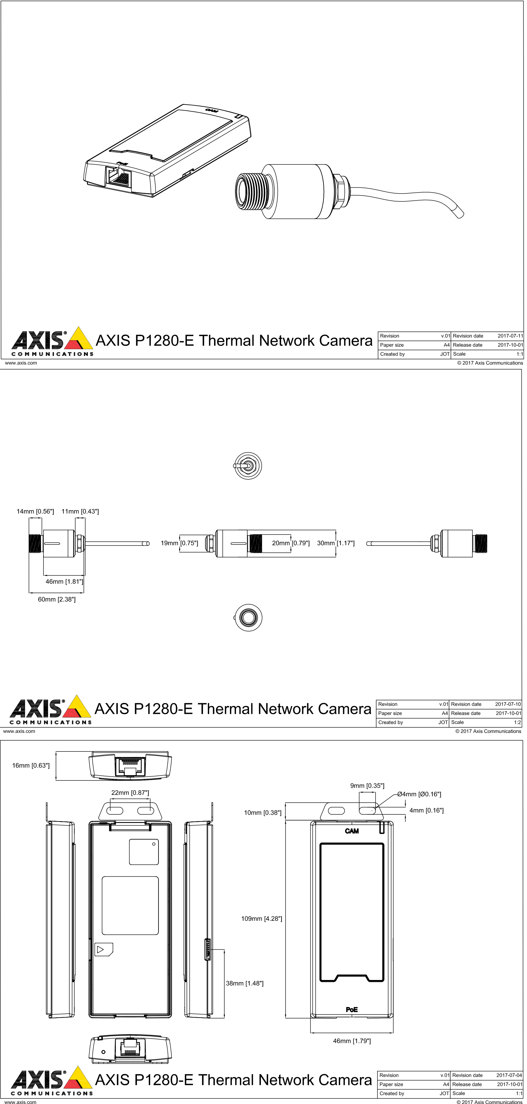 P1280-E Dimensions P1280-E