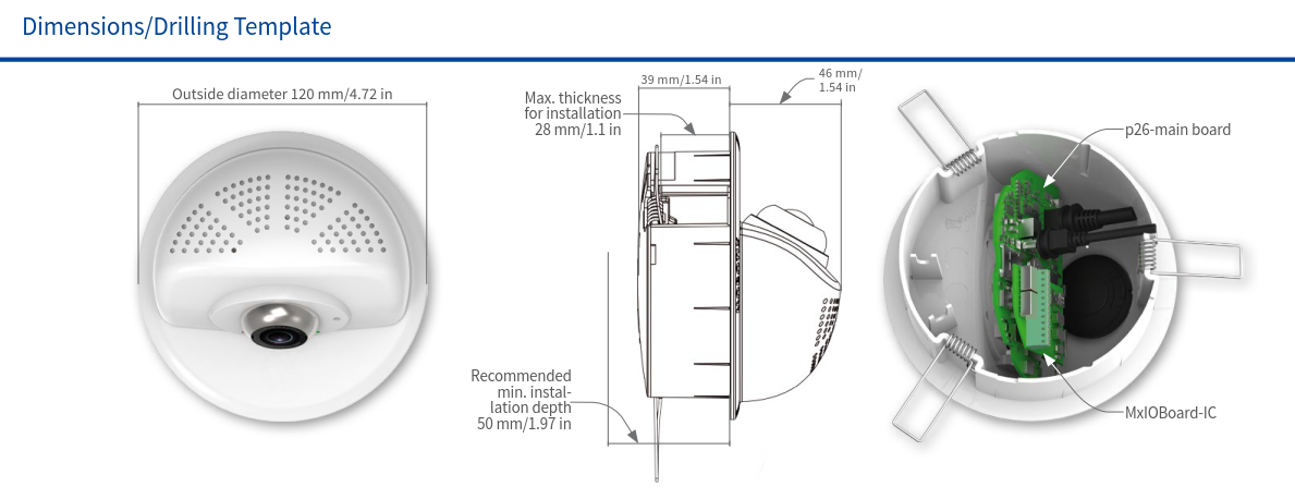 Mobotix p26 Dimensions