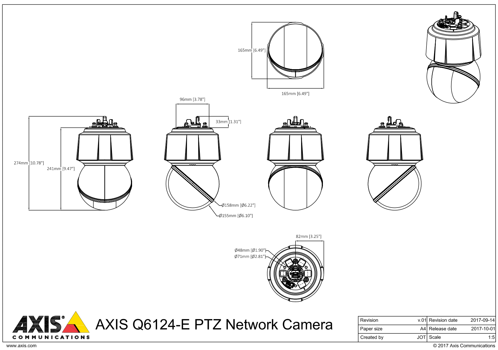 Q6124-E Dimensions Q6124-E