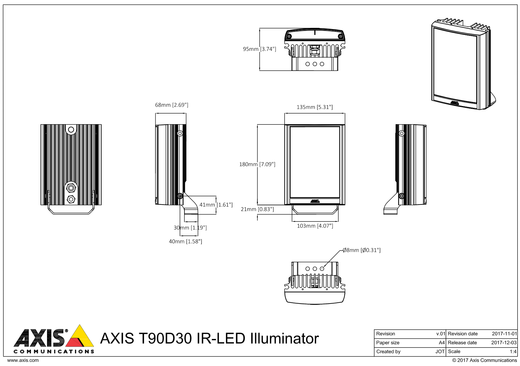 T90D30 Dimensions T90D30