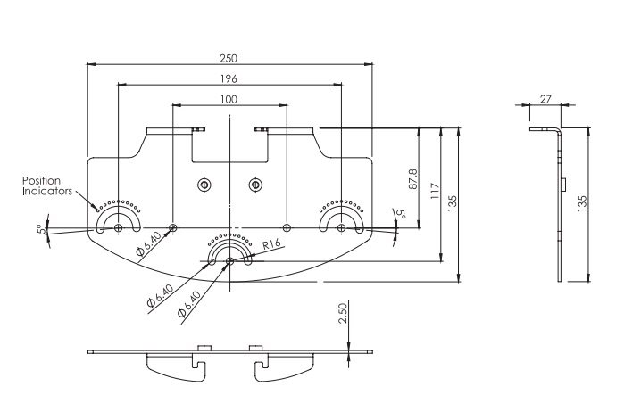 rayTEC vub-plate-3x2 dimensions