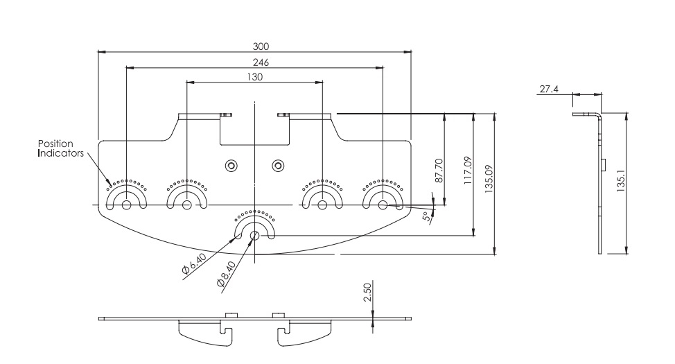 rayTEC vub-plate-3x4 dimensions
